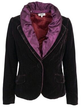 Vintage Moschino Cheap and Chic Velvet Velour Blazer Jacket - Women's Large